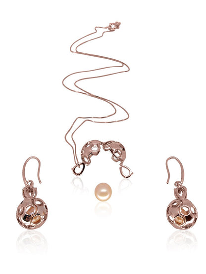 TARA ISLAND COLLECTION Goal! Pearl Locket Pendant & Earrings - Avani Jewelry