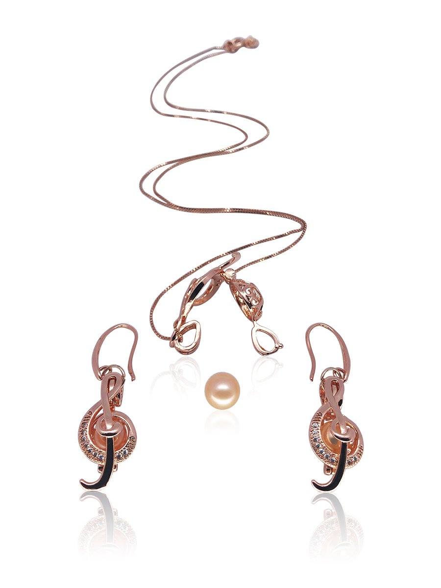 TARA ISLAND COLLECTION Rhapsody Pearl Locket Pendant & Earrings - Avani Jewelry
