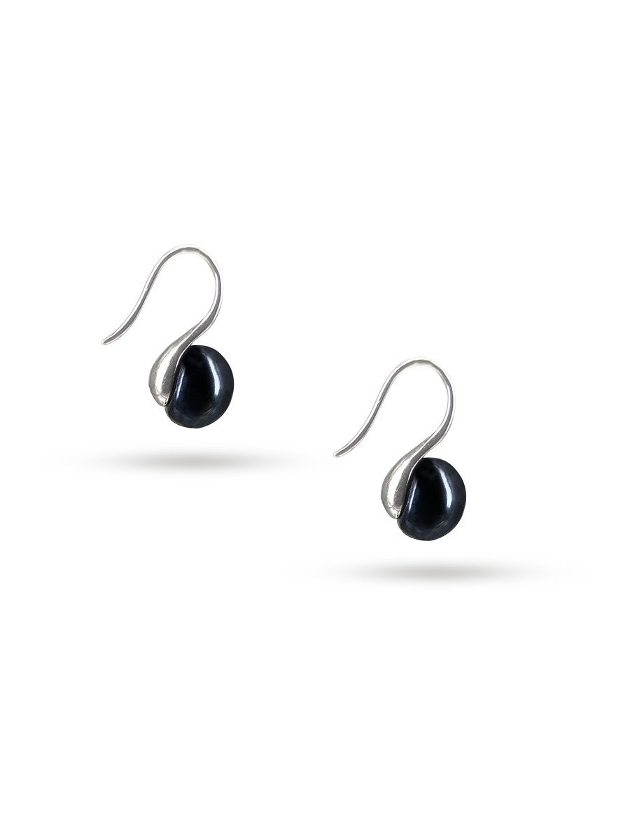 TARA ISLAND COLLECTION Swan Reverie 925 Sterling Silver Pearl Earrings - Black 1