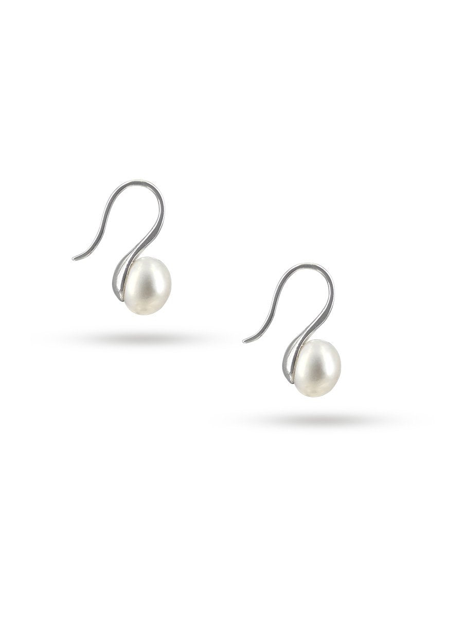 TARA ISLAND COLLECTION Swan Reverie 925 Sterling Silver Pearl Earrings - White 1