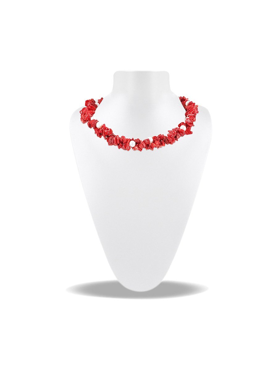 TREASURE ISLAND COLLECTION 5-in-1 Lariat - Coral & Pearl - Avani Jewelry