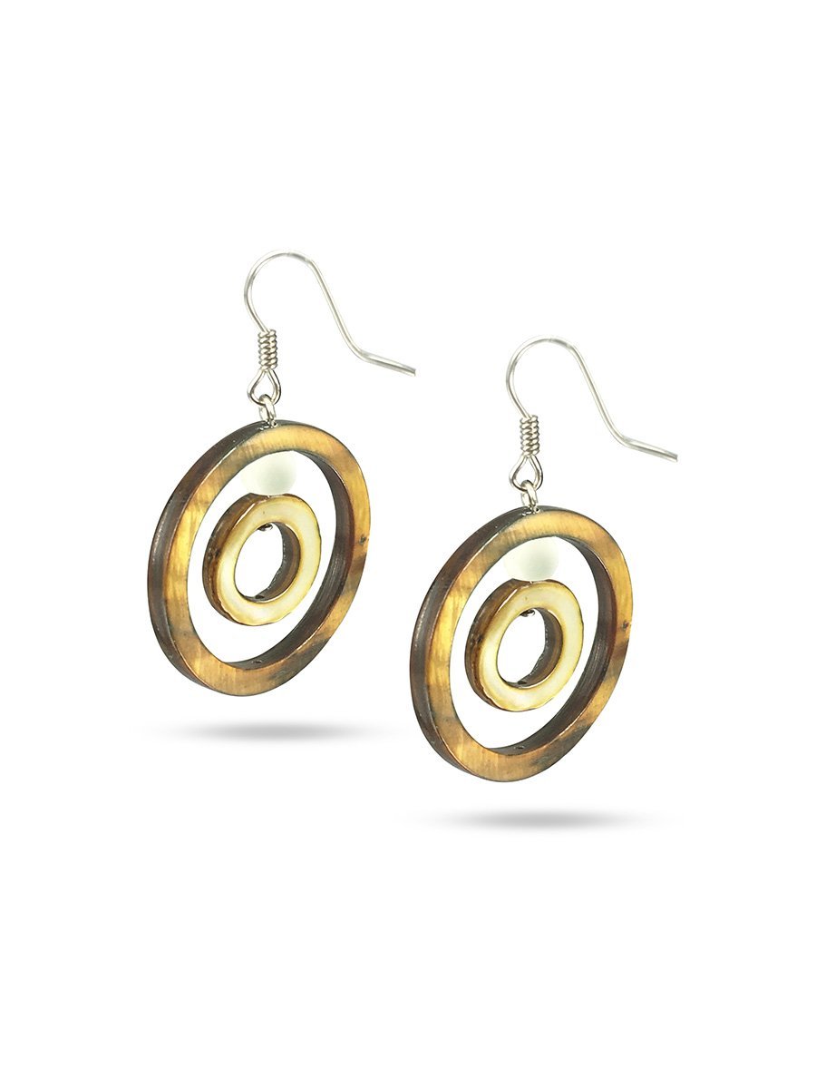 TREASURE ISLAND COLLECTION Hula Hoop Mother-of-Pearl Earrings - Avani Jewelry