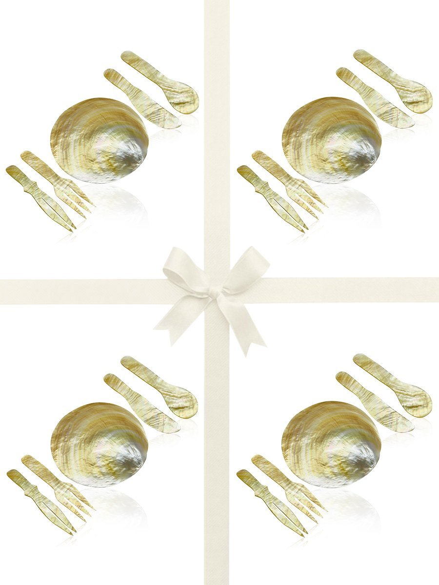 Ultimate White Mother-of-Pearl Tableware Gift Set - Avani Jewelry