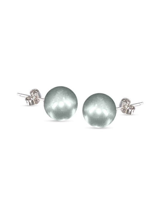 VANUATU COLLECTION 11mm Pearl Stud Earrings - Mist - Avani Jewelry