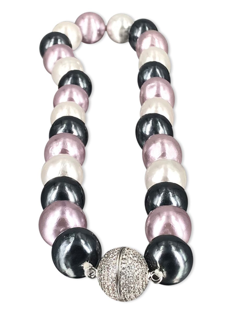 VANUATU COLLECTION Riviera 13-15mm Metallic Edison Pearl Necklace - Avani Jewelry