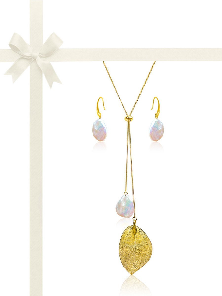 WANDERLUST COLLECTION Dewdrop Pearl Gift Set - Avani Jewelry