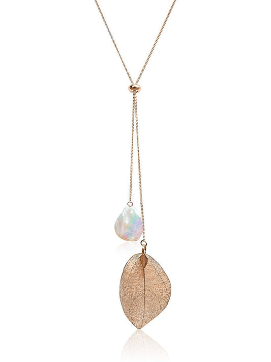 WANDERLUST COLLECTION Dewdrop Pearl Necklace - Avani Jewelry