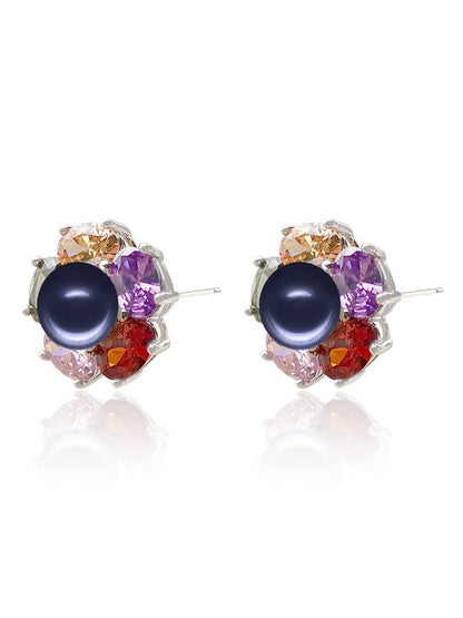 WANDERLUST COLLECTION Kiani Swarovski Encrusted Pearl Earrings - Avani Jewelry
