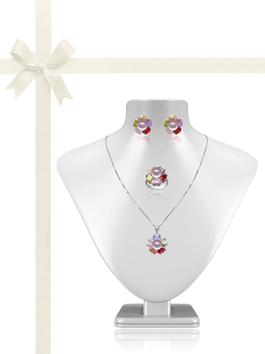 WANDERLUST COLLECTION Kiani Swarovski Encrusted Pearl Jewelry Gift Set - 2