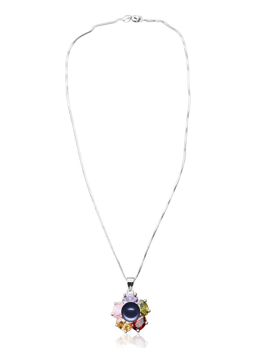WANDERLUST COLLECTION Kiani Swarovski Encrusted Pearl Pendant - Avani Jewelry